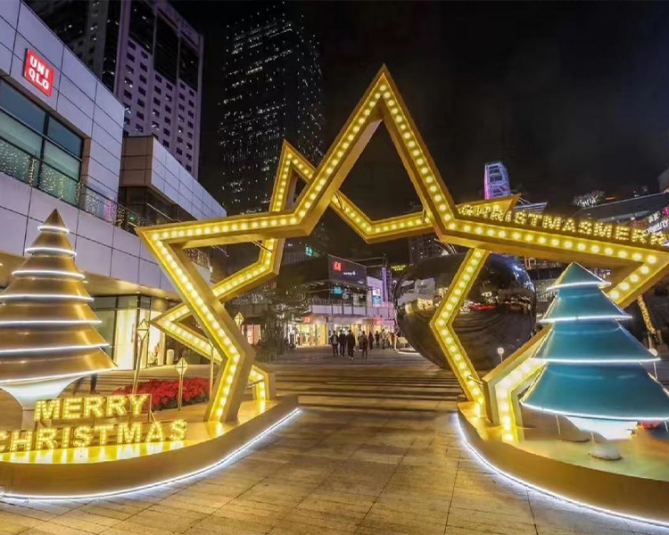 美陈道具及发光立体字应用