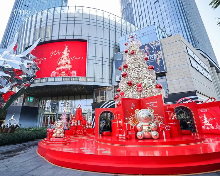 美陈道具及发光立体字应用